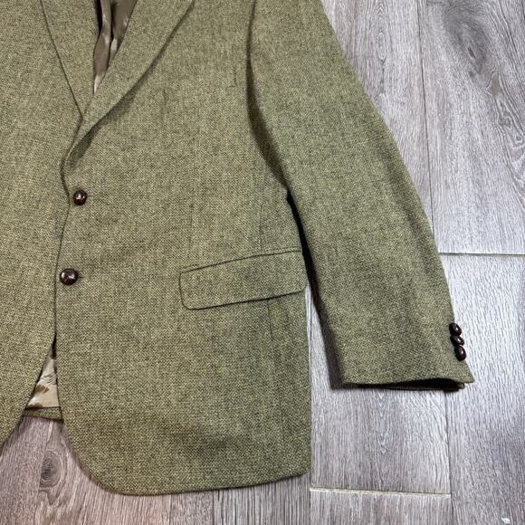 VTG 46 R Triona Green Donegal Tweed Wool Blazer Ireland - Picture 4 of 15